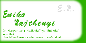 eniko majthenyi business card